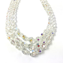 Load image into Gallery viewer, Fabulous Triple Strand Vintage 50s Aurora Borealis Crystal Necklace-Accessories, For Her-Brand Spanking Vintage