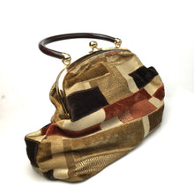 Load image into Gallery viewer, Eye Catching Vintage 70s, Very Large Carpet Bag/Overnight/Work Bag In 'Mary Poppins' Style, In Mustard, Rust and Brown By Weymouth American-Vintage Handbag, Large Handbag-Brand Spanking Vintage