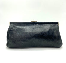 Load image into Gallery viewer, Vintage 70s Snakeskin Clutch Bag In Browns w/ Black Leather By Jane Shilton-Vintage Handbag, Exotic Skins-Brand Spanking Vintage