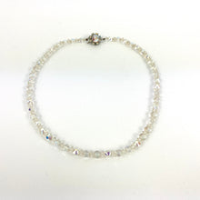 Load image into Gallery viewer, Vintage 50s Aurora Borealis Dainty Crystal Glass Bead Necklace with Crystal and Silvertone Clasp-Accessories, For Her-Brand Spanking Vintage