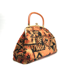 Load image into Gallery viewer, Vintage 70s Weymouth American Large Mary Poppins Chenille Carpet Bag Weekend Overnight Bag in Taupe/Orange/Black-Vintage Handbag, Large Handbag-Brand Spanking Vintage
