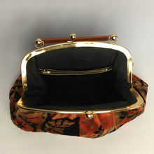 Load image into Gallery viewer, Vintage 70s Weymouth American Large Mary Poppins Chenille Carpet Bag Weekend Overnight Bag in Taupe/Orange/Black-Vintage Handbag, Large Handbag-Brand Spanking Vintage