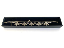 Load image into Gallery viewer, Vintage 60s Dainty Marcasite Flower/Leaf Necklace in Choker Length-Accessories, For Her-Brand Spanking Vintage