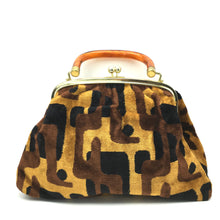 Load image into Gallery viewer, Vintage 70s Large Chenille Mary Poppins Carpet Bag in Iconic 70s Design in Rust Brown, Mustard and Black by Weymouth American (WA) Made in UK-Vintage Handbag, Large Handbag-Brand Spanking Vintage