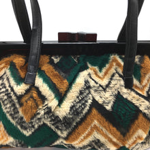 Load image into Gallery viewer, Vintage 70s large Chenille Carpet Bag, Overnight, Weekend, Work Bag w/Lucite Frame and by Weymouth American(WA) Made in UK-Vintage Handbag, Large Handbag-Brand Spanking Vintage