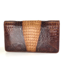 Load image into Gallery viewer, Vintage 70s Small Hornback Crocodile Skin Clutch Bag from Singapore-Vintage Handbag, Exotic Skins-Brand Spanking Vintage