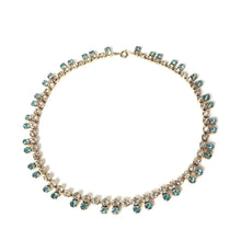 Load image into Gallery viewer, Vintage 50s/60s Diamante and Turquoise Crystal Necklace-Accessories, For Her-Brand Spanking Vintage