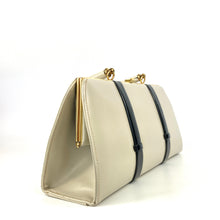 Load image into Gallery viewer, Exquisite Stone Beige Leather/ Black Patent Vintage 50s/60s Classic Handbag w/Matching Coin Purse-Vintage Handbag, Large Handbag-Brand Spanking Vintage