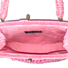 Load image into Gallery viewer, Vintage 60s Raffia Kisslock Clasp Handbag, Dolly Bag, Rare Pink by James Florsheim-Vintage Handbag, Dolly Bag-Brand Spanking Vintage