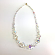Load image into Gallery viewer, Vintage 50s Aurora Borealis Graduated Crystal Glass Bead Necklace with Gilt Clasp-Accessories, For Her-Brand Spanking Vintage