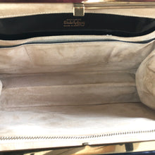 Load image into Gallery viewer, Vintage 50s Black Patent Leather Classic Ladylike Bag, Top Handle Bag,Side Opening Clasp w/Purse by Waldybag-Vintage Handbag, Kelly Bag-Brand Spanking Vintage