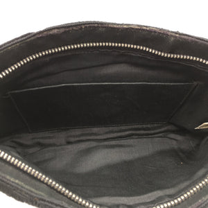 Vintage 40s/50s Black Clutch Evening/Occasion Bag By Cordé w/ Original Clear Lucite Zip Pull-Vintage Handbag, Evening Bag-Brand Spanking Vintage