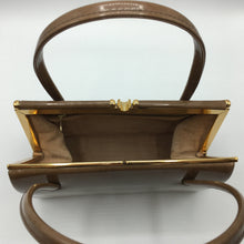 Load image into Gallery viewer, Vintage 60s Taupe Patent Leather Bag w/ Suede Lining-Vintage Handbag, Kelly Bag-Brand Spanking Vintage