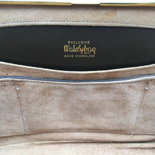 Load image into Gallery viewer, Vintage Handbag 50s Slim Elegant Design In Dark Chocolate Brown Lizard Skin From Waldybag-Vintage Handbag, Exotic Skins-Brand Spanking Vintage