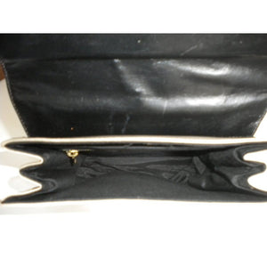 Delightful Vintage 60s Freedex Patent Leather Mottled Taupe/Stone/Grey Twin Handle Bag-Vintage Handbag, Top Handle Bag-Brand Spanking Vintage