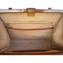 Load image into Gallery viewer, Elegant Vintage 50s/60s Toffee/Ginger/Tan Patent Leather Twin Handled Bag By Ackery Of London-Vintage Handbag, Top Handle Bag-Brand Spanking Vintage