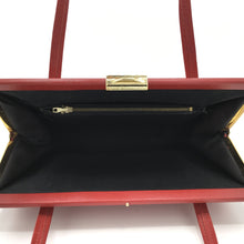 Load image into Gallery viewer, Gorgeous Vintage 50s/60s Twin Handled Bag In Lipstick Red Leather By Freedex Made In Ireland-Vintage Handbag, Kelly Bag-Brand Spanking Vintage