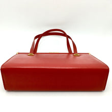 Load image into Gallery viewer, Gorgeous Vintage 50s/60s Twin Handled Bag In Lipstick Red Leather By Freedex Made In Ireland-Vintage Handbag, Kelly Bag-Brand Spanking Vintage