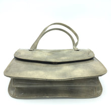 Load image into Gallery viewer, Delightful Vintage 60s Freedex Patent Leather Mottled Taupe/Stone/Grey Twin Handle Bag-Vintage Handbag, Top Handle Bag-Brand Spanking Vintage