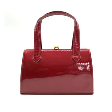 Load image into Gallery viewer, Vintage 50s/60s Cherry Red Patent Leather Bag By Holmes Of Norwich-Vintage Handbag, Kelly Bag-Brand Spanking Vintage

