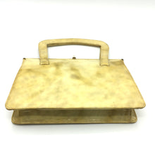 Load image into Gallery viewer, Vintage 50s/60s Yellow Mottled Leather Classic Ladylike Bag From Meadows Of Regent Street-Vintage Handbag, Kelly Bag-Brand Spanking Vintage