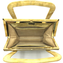 Load image into Gallery viewer, Vintage 50s/60s Yellow Mottled Leather Classic Ladylike Bag From Meadows Of Regent Street-Vintage Handbag, Kelly Bag-Brand Spanking Vintage