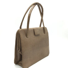 Load image into Gallery viewer, Vintage 50s Caramel Lizard Skin Mappin & Webb Handbag w/ Lift Up Clasp And Matching Coin Purse-Vintage Handbag, Exotic Skins-Brand Spanking Vintage