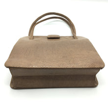 Load image into Gallery viewer, Vintage 50s Caramel Lizard Skin Mappin & Webb Handbag w/ Lift Up Clasp And Matching Coin Purse-Vintage Handbag, Exotic Skins-Brand Spanking Vintage