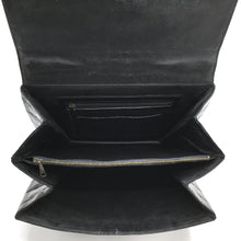 Load image into Gallery viewer, Stunning Vintage 60s Black Crocodile Jackie O Style Bag w/ Silver Tone Clasp And Matching Crocodile Backed Mirror, Made In W Germany-Vintage Handbag, Exotic Skins-Brand Spanking Vintage