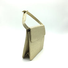 Load image into Gallery viewer, Vintage 60s Dainty Gold Lamé Handbag w/ Bow Detail To Handle-Vintage Handbag, Evening Bag-Brand Spanking Vintage