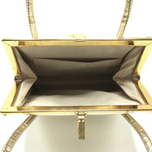 Load image into Gallery viewer, Vintage 60s/70s Gold Faux Leather Twin Handle Evening Bag, Occasion Bag-Vintage Handbag, Evening Bag-Brand Spanking Vintage