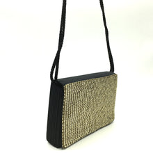 Load image into Gallery viewer, 80s Vintage Gold Beaded Evening Bag w/ Long Silk Cord Strap-Vintage Handbag, Evening Bag-Brand Spanking Vintage