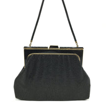 Load image into Gallery viewer, Vintage 60s Oroton Black And Gold Metal Mesh Evening Bag, Occasion Bag Made in W Germany-Vintage Handbag, Evening Bag-Brand Spanking Vintage