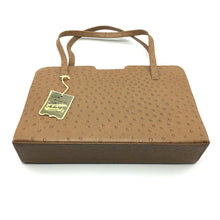 Load image into Gallery viewer, Vintage Ackery Of London Large Faux Ostrich Leather Classic Ladylike Bag Unused and Mint Condition-Vintage Handbag, Exotic Skins-Brand Spanking Vintage