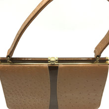 Load image into Gallery viewer, SALE Holmes Of Norwich 60s/70s Vintage Ostrich And Patent Leather Vintage Handbag-Vintage Handbag, Exotic Skins-Brand Spanking Vintage