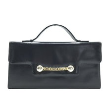 Load image into Gallery viewer, Elegant Vintage 70s Dark Navy Clutch Bag Or Top Handle Bag Handbag By Widegate-Vintage Handbag, Clutch Bag-Brand Spanking Vintage
