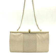 Load image into Gallery viewer, Vintage 60s/70s Nude Leather Clutch Bag w/ Optional Gilt Chain-Vintage Handbag, Clutch Bag-Brand Spanking Vintage