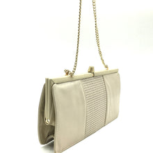 Load image into Gallery viewer, Vintage 60s/70s Nude Leather Clutch Bag w/ Optional Gilt Chain-Vintage Handbag, Clutch Bag-Brand Spanking Vintage