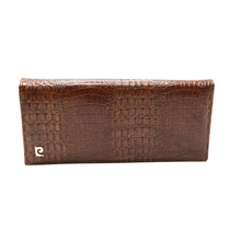 Load image into Gallery viewer, Vintage 70s Leather Faux Crocodile Clutch Bag By Pierre Cardin In Mid Tan-Vintage Handbag, Clutch Bag-Brand Spanking Vintage
