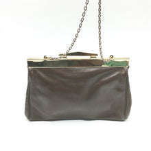 Load image into Gallery viewer, Vintage Letisse Art Deco Chocolate Brown Leather Clutch Or Chain Handle Bag-Vintage Handbag, Clutch Bag-Brand Spanking Vintage