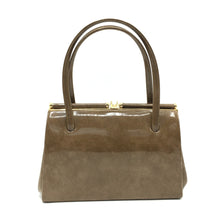 Load image into Gallery viewer, Vintage 60s Taupe Patent Leather Bag w/ Suede Lining-Vintage Handbag, Kelly Bag-Brand Spanking Vintage