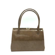 Load image into Gallery viewer, Vintage 60s Taupe Patent Leather Bag w/ Suede Lining-Vintage Handbag, Kelly Bag-Brand Spanking Vintage