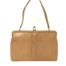 Load image into Gallery viewer, Vintage Mappin & Webb Rare Peach Lizard Skin Classic Ladylike Bag-Vintage Handbag, Exotic Skins-Brand Spanking Vintage
