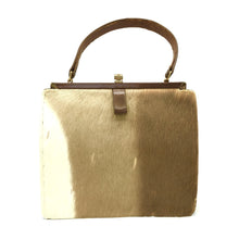 Load image into Gallery viewer, Vintage 50s Antelope Skin And Tan Leather Handbag By Umtali Leather-Vintage Handbag, Exotic Skins-Brand Spanking Vintage