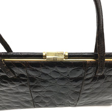 Load image into Gallery viewer, Vintage 50s Crocodile Twin Handled Classic Ladylike Bag w/ Suede Lining-Vintage Handbag, Exotic Skins-Brand Spanking Vintage