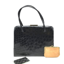 Load image into Gallery viewer, Vintage Superb Crocodile Handbag w/ Matching Coin Purse And Mirror-Vintage Handbag, Exotic Skins-Brand Spanking Vintage