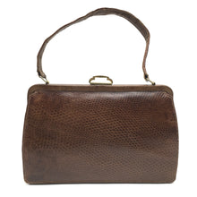 Load image into Gallery viewer, Vintage Mappin & Webb Chestnut Brown Lizard Skin Classic Ladylike Bag-Vintage Handbag, Exotic Skins-Brand Spanking Vintage