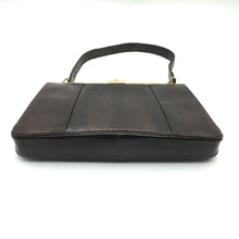 Load image into Gallery viewer, Vintage Handbag 50s Slim Elegant Design In Dark Chocolate Brown Lizard Skin From Waldybag-Vintage Handbag, Exotic Skins-Brand Spanking Vintage