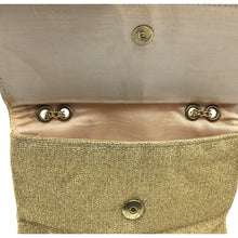 Load image into Gallery viewer, Vintage Gold Lurex And Diamante, Chain Handle Evening Bag-Vintage Handbag, Evening Bag-Brand Spanking Vintage
