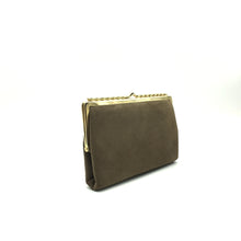 Load image into Gallery viewer, Vintage 50s Dainty Suede Evening/Occasion Bag in Taupe w/ Fitted Purse-Vintage Handbag, Evening Bag-Brand Spanking Vintage